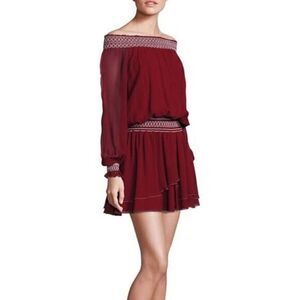 TORY BURCH Indie off-the-shoulder Mini Dress US 8